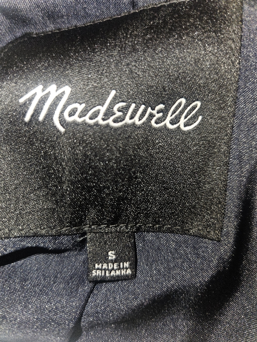 Madewell Larsen Windowpane Blazer Navy Brown Size Small - Picture 4 of 7